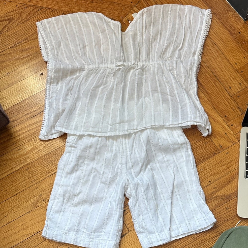 Rachel Zoe x Janie and Jack White with Gold summer 2 piece set